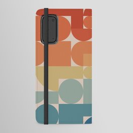 Retro Geometric Abstract Art 70s 1 Android Wallet Case