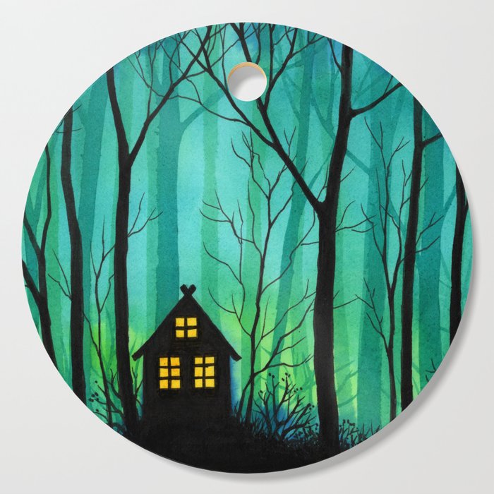 Cabin In The Woods Cutting Board By Vasilisaart Society6