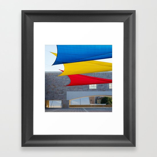 Blue Yellow Red Framed Art Print