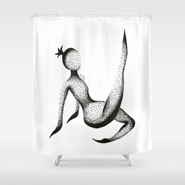 Dotted Dancer Five Shower Curtain