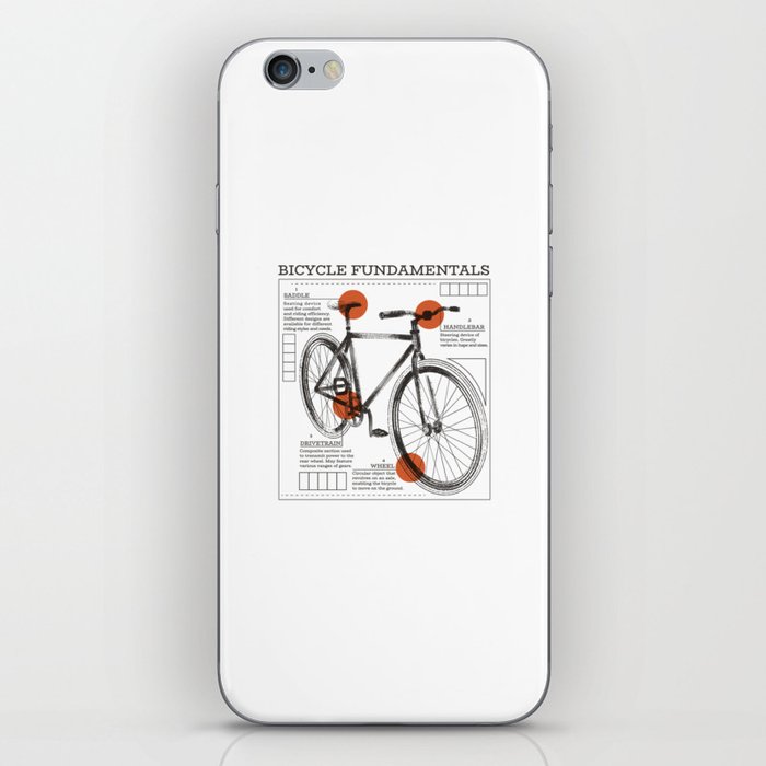 Bicycle Fundamentals Bike Infigraphic iPhone Skin