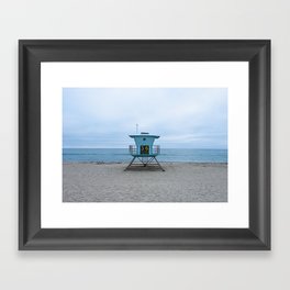 Lifeguard Tower at Sunset Framed Art Print