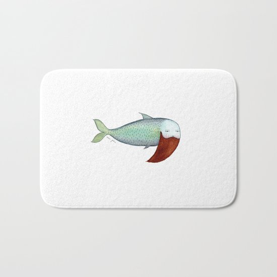 fish with beard Bath Mat