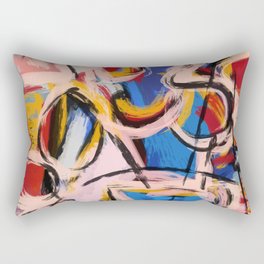 Abstract expressionist art with some speed and sound Rectangular Pillow