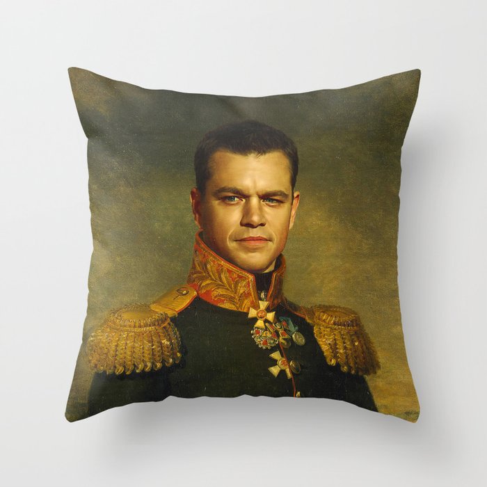 Matt Damon - replaceface Throw Pillow