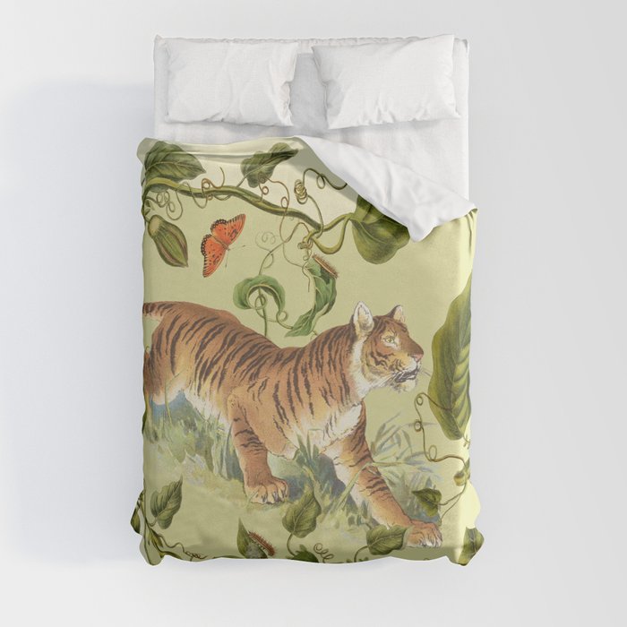 TIGER AND A BUTTERFLY  Duvet Cover