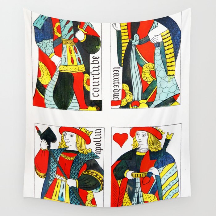 Medieval playing cards Wall Tapestry