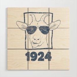 Birthday Girls Women Animal Lovers Awesome since 1924 Wood Wall Art