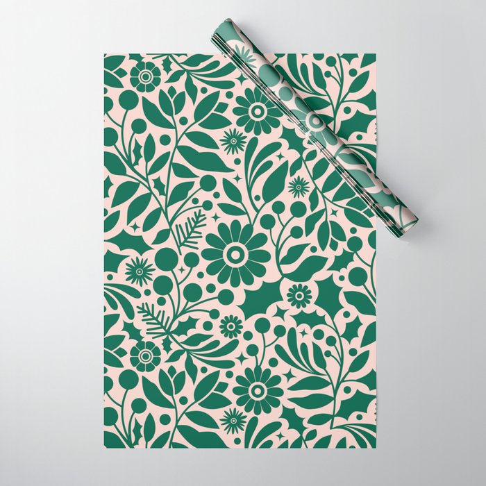 Natural Christmas Pattern Wrapping Paper