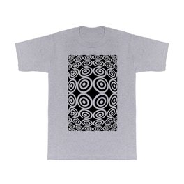 Tribute to Vasarely 7 -visual illusion- black circle T Shirt | Trim, Opart, Geometrical, Graphicdesign, Damier, Mandala, Symmetry, Checked, Vasarely, Equipoise 