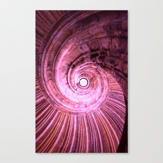 Sand stone spiral staircase Canvas Print