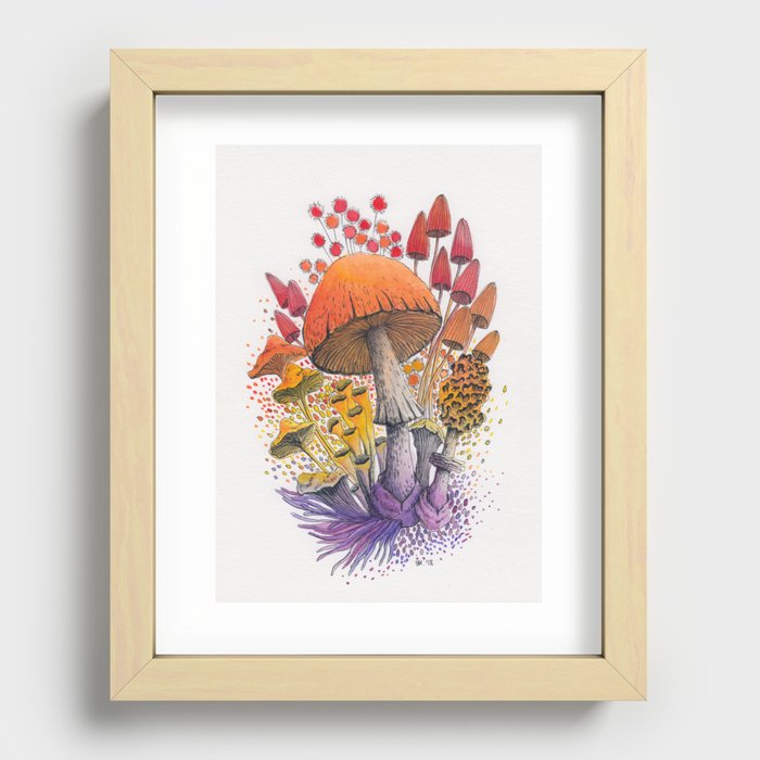 Mushroom Composition #1 Recessed Framed Print