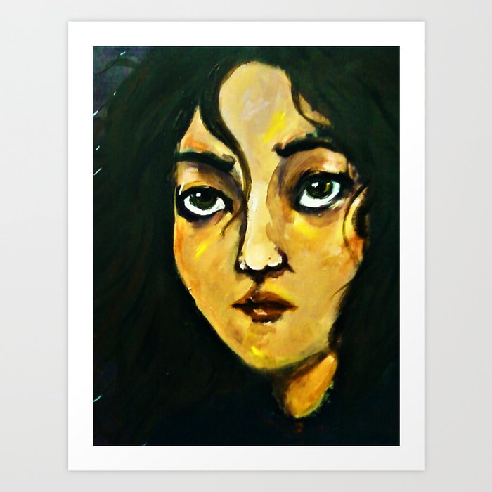 Bird Girl Portriat Art Print By Yaebaarts Society6