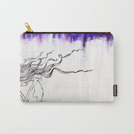 It Tore Through Us Carry-All Pouch | Acrylic, Painting, Purple, Heartbeat 