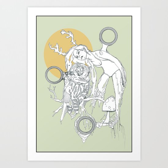 burnt wood Art Print