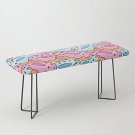 Delicious and bright donuts Bench