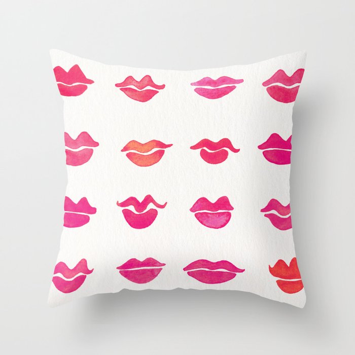 Kiss Collection – Pink Palette Throw Pillow