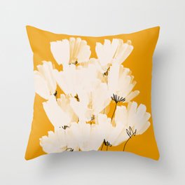 Flowers In Tangerine Throw Pillow