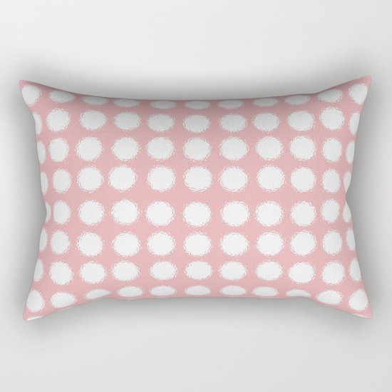 milk glass polka dots pink Rectangular Pillow