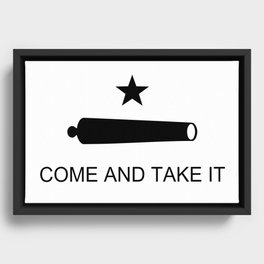 Texas Come and Take it Flag Framed Canvas