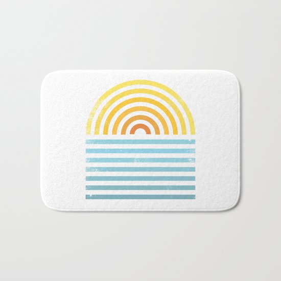 Retro Sunset Bath Mat