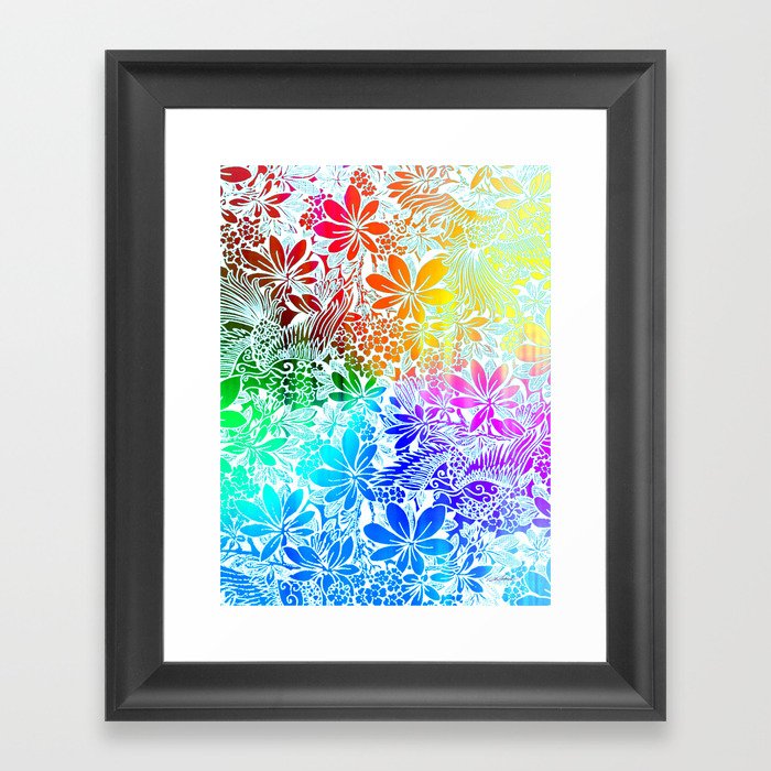 Flying Through Rainbows Framed Art Print