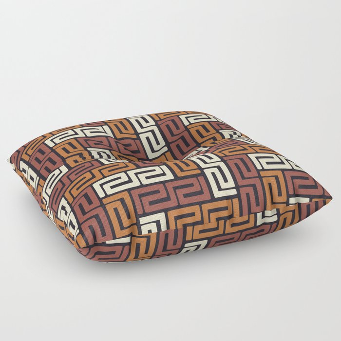 African Kuba Cloth 5 Floor Pillow