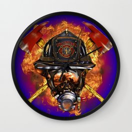 Firefighter rescue volunteer Wall Clock