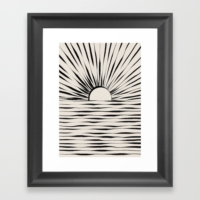 Minimal Sunrise / Sunset Framed Art Print