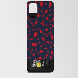 Red Color Geometric Design Android Card Case