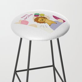 Lion Wishes Happy Birthday To You Lions Bar Stool