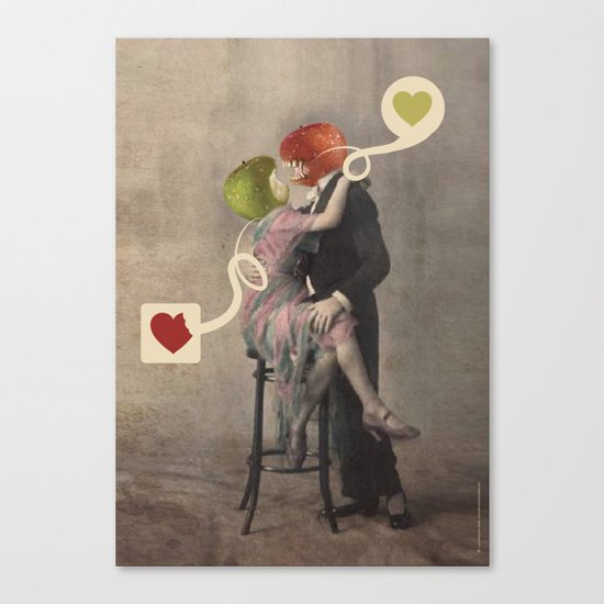 Loving Apple Canvas Print