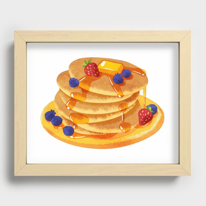 Berry Pancakes Recessed Framed Print