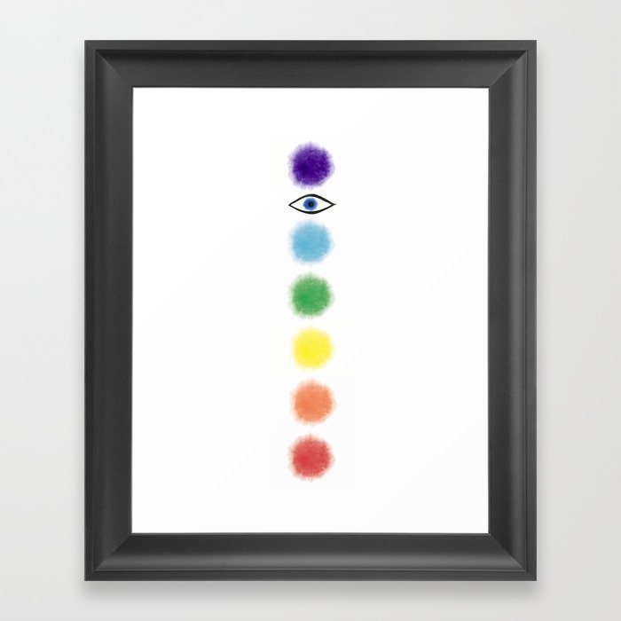 Rainbow chakras Framed Art Print