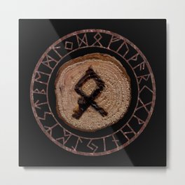 Othala Rune ancestral property, one’s homeland or a sense of physical, mental, emotional, spiritual Metal Print | Celt, Shaman, Nordic, Heaten, Elder, Odin, Paganism, Witch, Witchcraft, Norse 