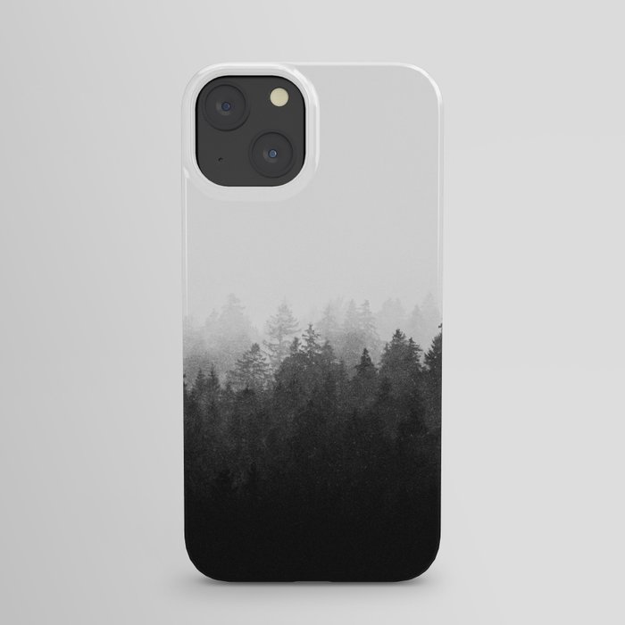 A Wilderness Somewhere // Misty Wild Romantic Dark Forest With Cascadia Trees Covered In Magic Fog iPhone Case