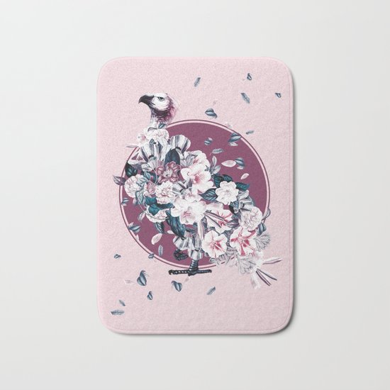 Vulture and Floral Bath Mat