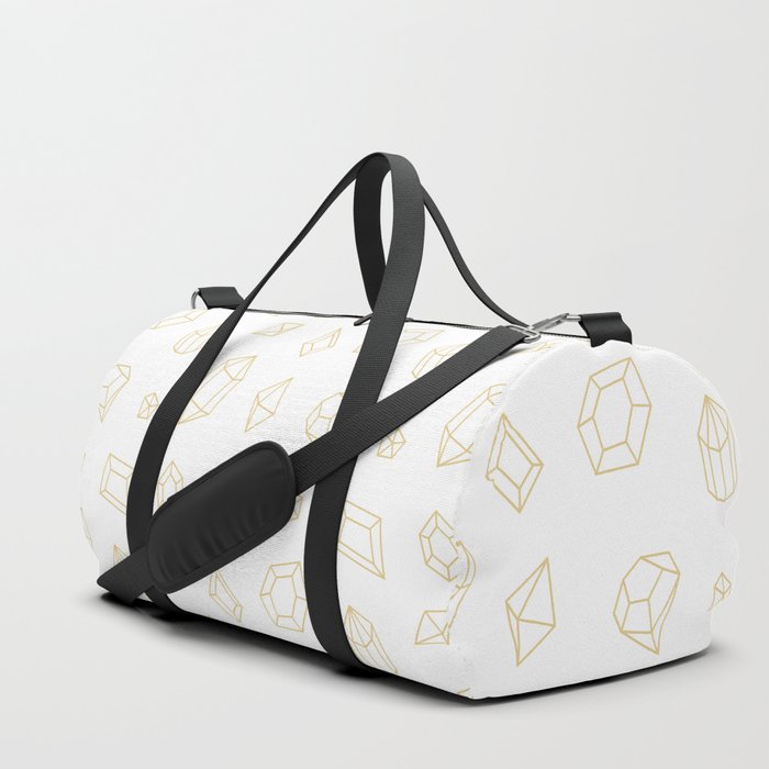 Tan Gems Pattern Duffle Bag