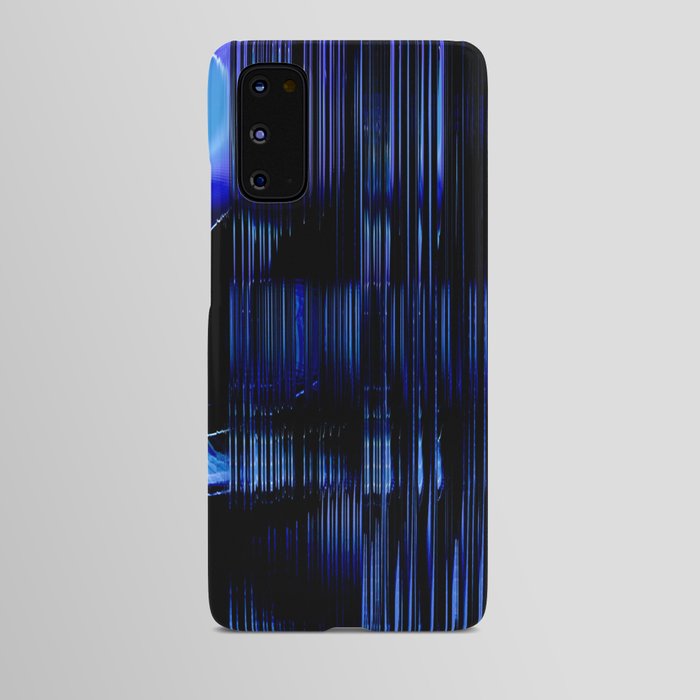 Blue Cyber Black Android Case