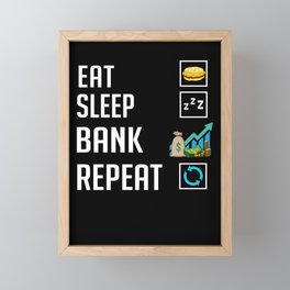 Retired Banker Investment Banking Money Bank Framed Mini Art Print