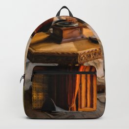 Victorian Music Room Art Backpack | Memorabilia, Victorian, Upperclass, Musicroom, Window, Color, Adrianevans, Oldfashioned, Photo, Gramophone 
