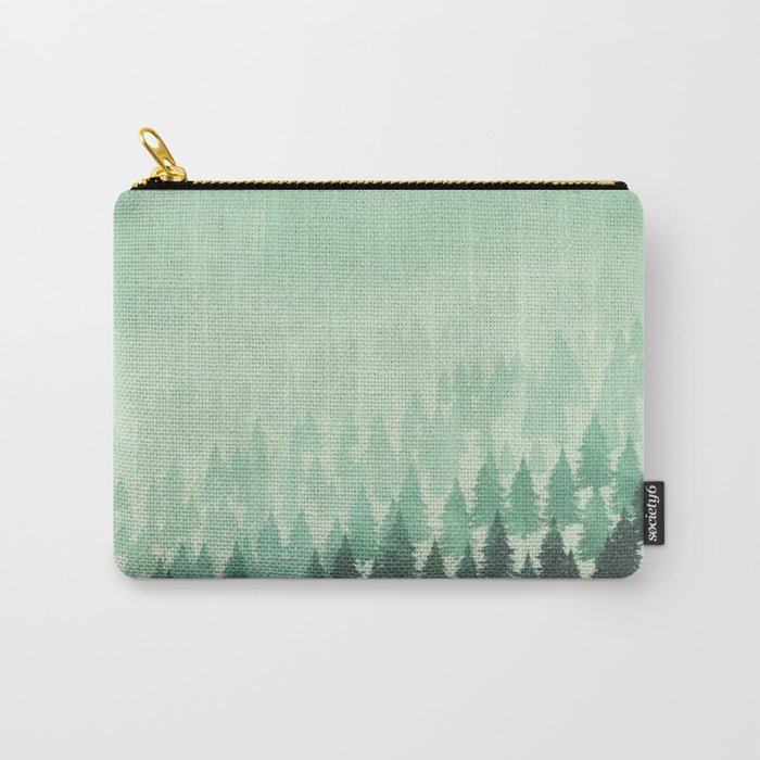 Mountain forrest in mist 3 Carry-All Pouch by Henri Hiltunen | Society6