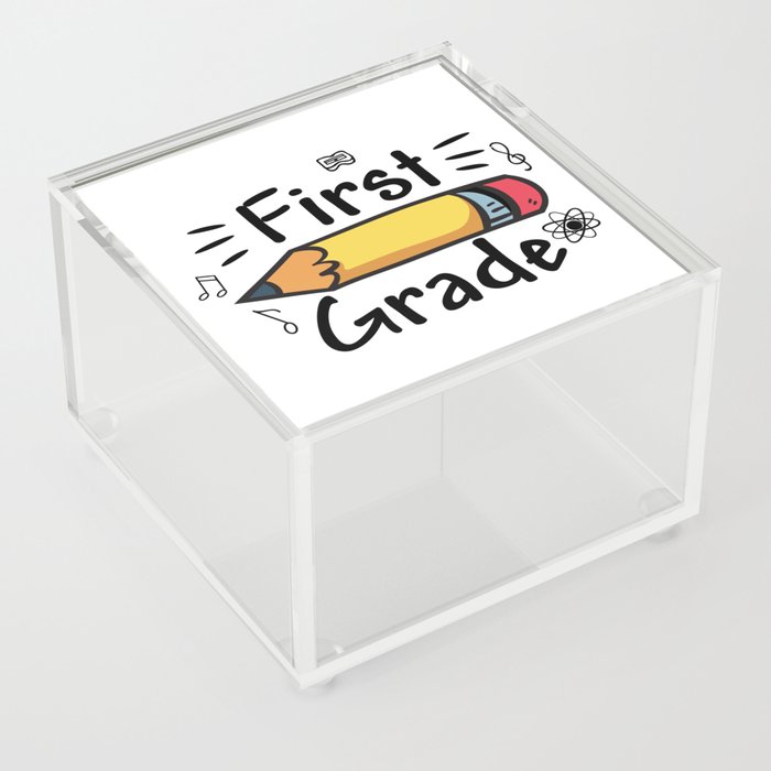 First Grade Pencil Acrylic Box