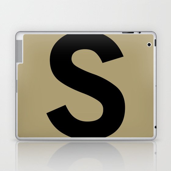 Letter S (Black & Sand) Laptop & iPad Skin