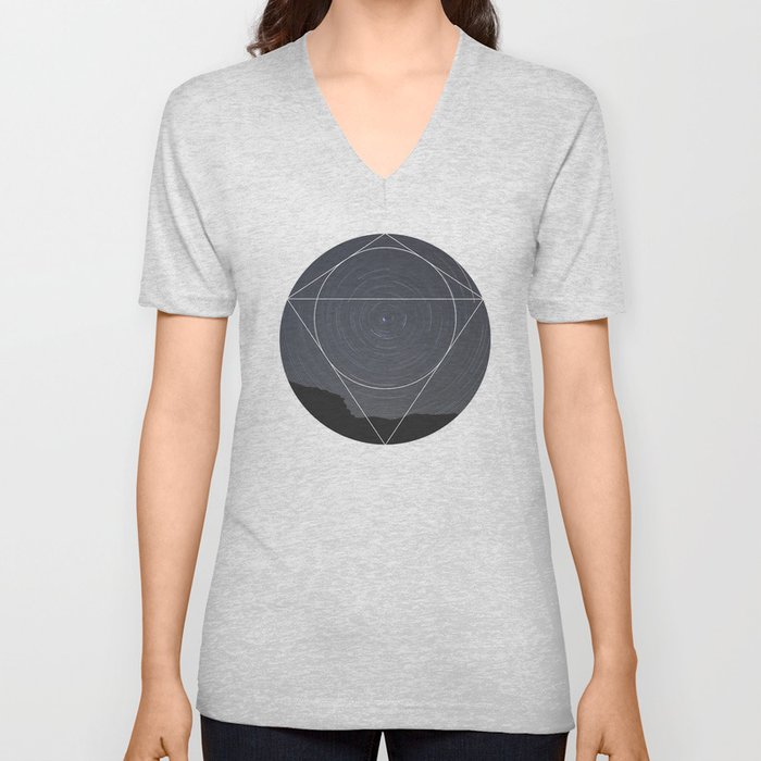 Spinning Universe - Geometric Photography V Neck T Shirt