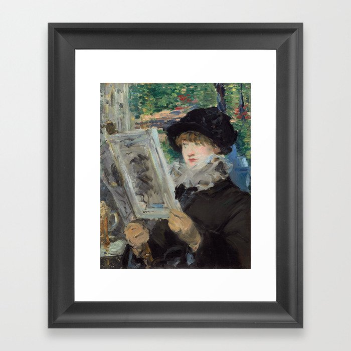 Édouard Manet "Woman Reading" Framed Art Print