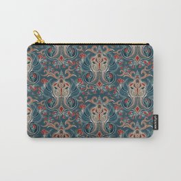 Paisley Medallion in blue and gold Carry-All Pouch