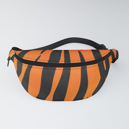 Wild Orange Black Tiger Stripes Animal Print Fanny Pack