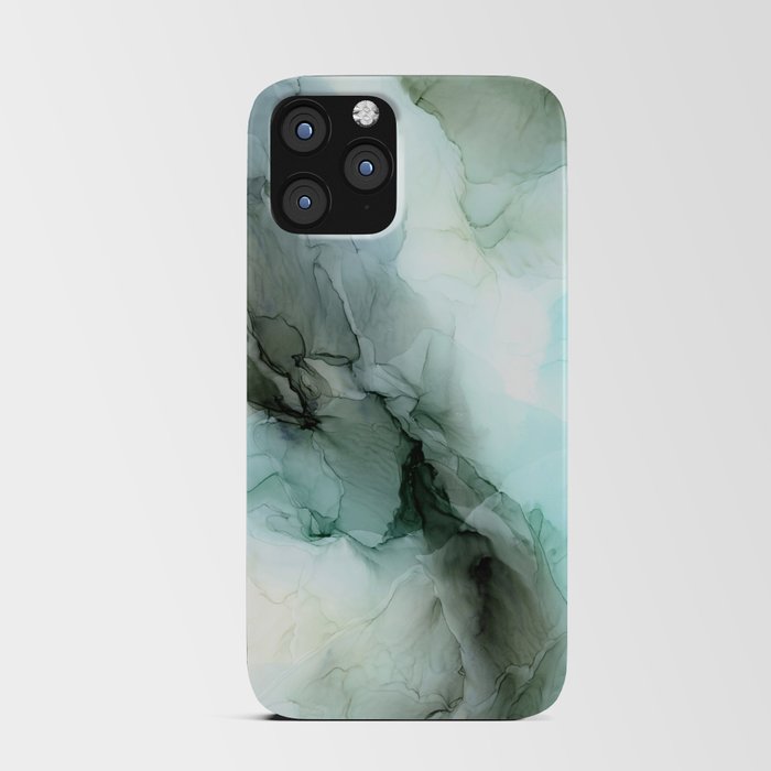 Calm Nature Inspired Abstract Flow Landscape Painting iPhone Card Case