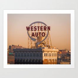 Western Auto Building - Kansas City Art Print | City, Sunset, Sunrise, Film, Hdr, Kansascity, Photo, Awesome, Orange, Cityscape 
